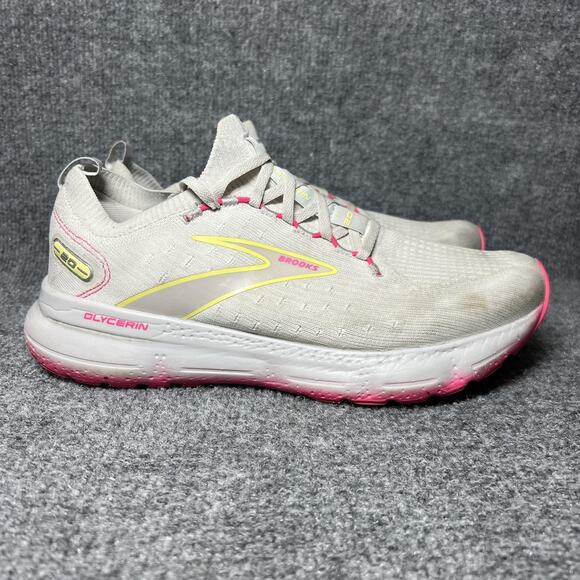Brooks Glycerin 20 StealthFit Shoes Womens Size 10.5 White Running 1203721B067 - Picture 1 of 10